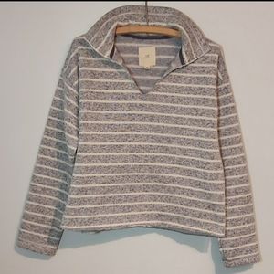 Thread & supply striped collared sweater